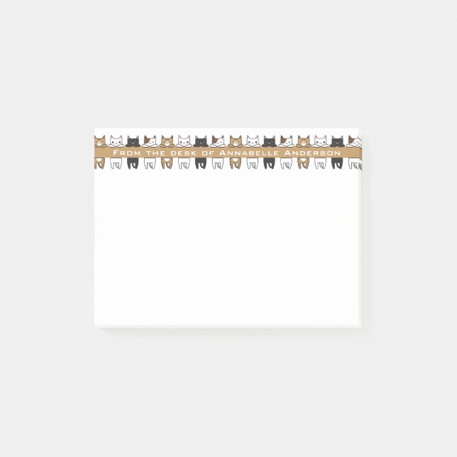 Notas Post-it® Gatos de Dangling (Anverso)