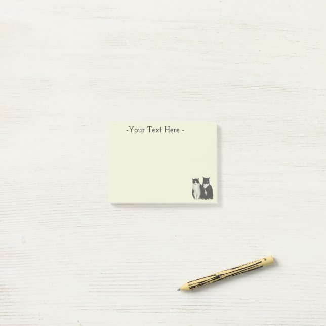 Notas Post-it® Gatos de Tuxedo (Escritorio)
