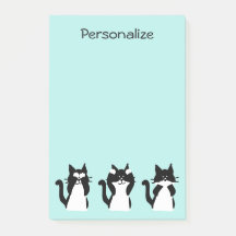 Gatos Esmoquin | Tres Gatitos Sabios Azul Acuático