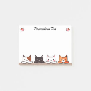 Notas Post-it® Gatos gatitos curados y personalizados