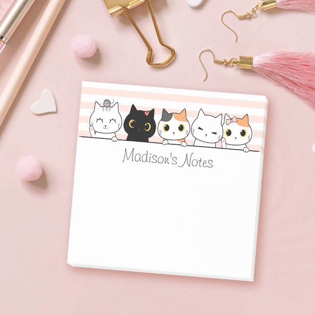 Notas Post-it® Gatos pequeños personalizados (Subido por el creador)