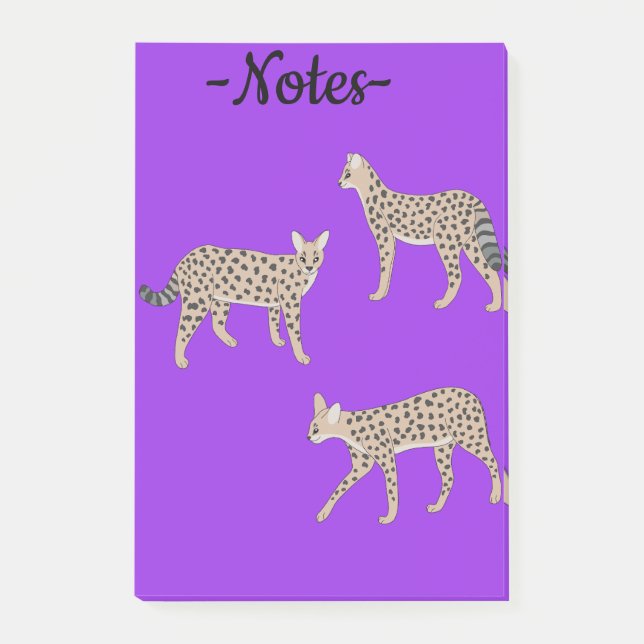 Notas Post-it® Gatos Serval (Anverso)