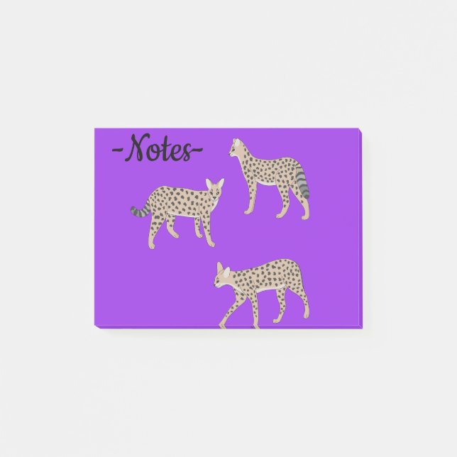 Notas Post-it® Gatos Serval (Anverso)