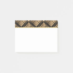 Notas Post-it® Gatsby Retro Art Deco Negro Gold Damasco