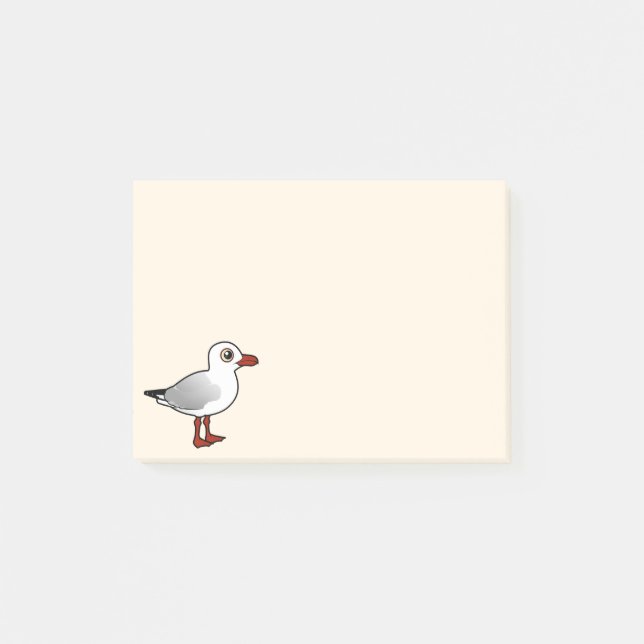 Notas Post-it® Gaviota de plata de Birdorable (Anverso)
