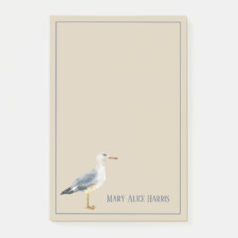 Notas Post-it® Gaviota de playa en acuarela personalizada