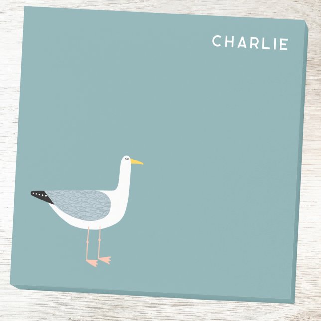 Notas Post-it® Gaviota Personalizada (Fun Seagull personalized Post It sticky notes)