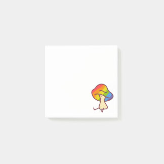 Notas Post-it® Gay Fungi Rainbow Mushroom Sticky Notes