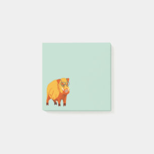 Notas Post-it® Geek Pig Funny Boar Wild Animal