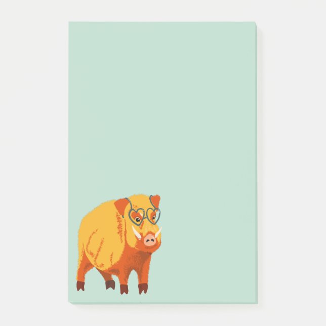Notas Post-it® Geek Pig Funny Nerdy (Anverso)