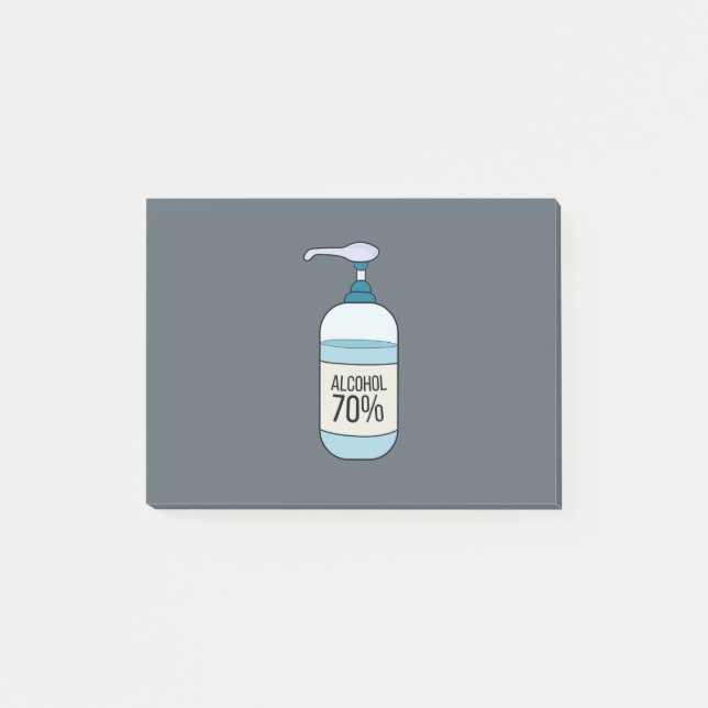 Notas Post-it® Gel Sanitizer de mano con 70% de alcohol (Anverso)