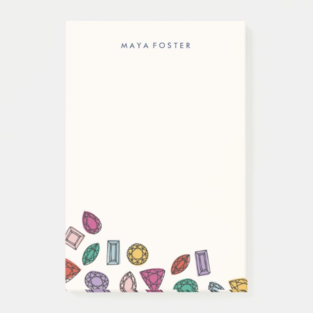 Notas Post-it® Gemas (grandes) - Sapphire (Anverso)