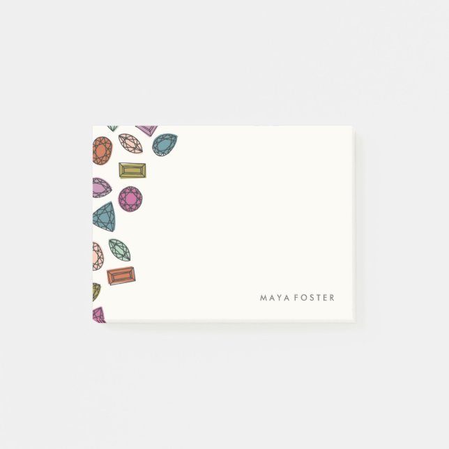 Notas Post-it® Gemas (pequeñas) - Carbón (Anverso)