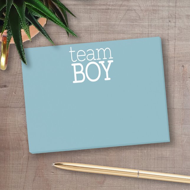 Notas Post-it® Género Revelar Baby Shower - Team Blue Boy (Subido por el creador)
