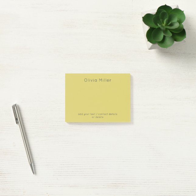 Notas Post-it® Gentle Warm Yellow Minimalist  (Oficina)