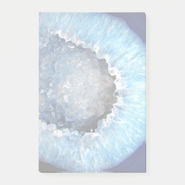 Notas Post-it® Geode de cristal azul de caída (Anverso)