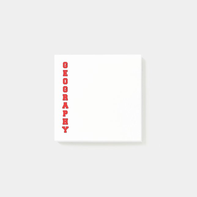 Notas Post-it® Geografía (Anverso)