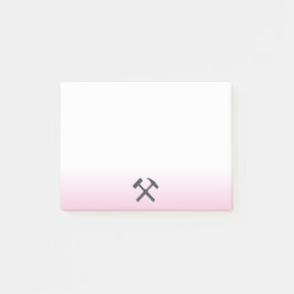 Notas Post-it® Geologist's Rock Hammer Logo