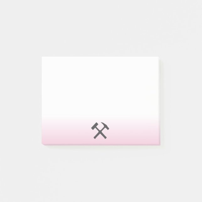 Notas Post-it® Geologist's Rock Hammer Logo (Anverso)