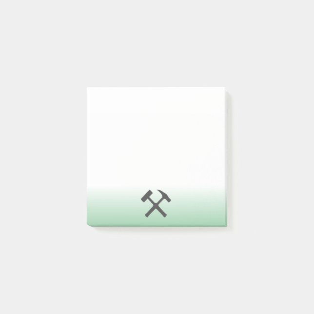 Notas Post-it® Geologist's Rock Hammer Logo (Anverso)