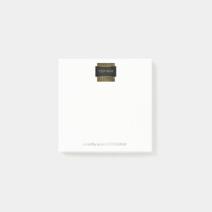 Notas Post-it® Geometría mínima conceptual de oro blanco negro