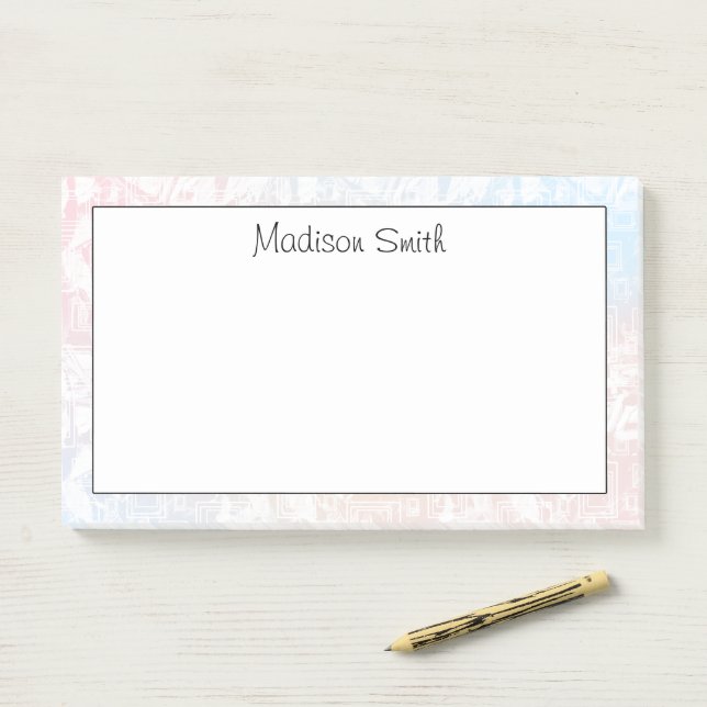 Notas Post-it® Geométrico Personalizado  (En escritorio)