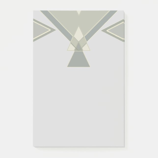 Notas Post-it® Geométrico tribal bohemio | Personalizado gris (Anverso)