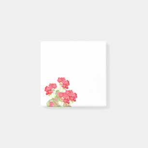 Notas Post-it® Geranios rojos 2 de la acuarela