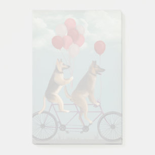 Notas Post-it® German Shepherd Tandem