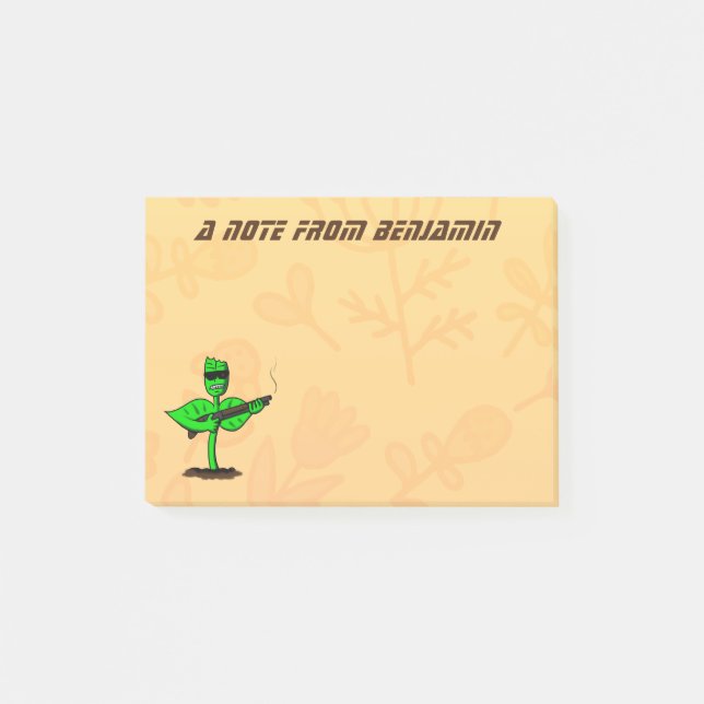 Notas Post-it® Germinator cyborg personalizado divertido (Anverso)