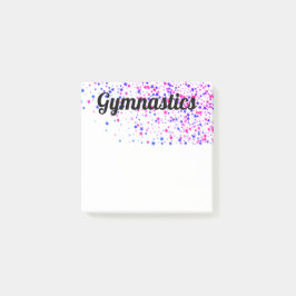 Notas post-it - Gimnasia de estrellas rosas y azul