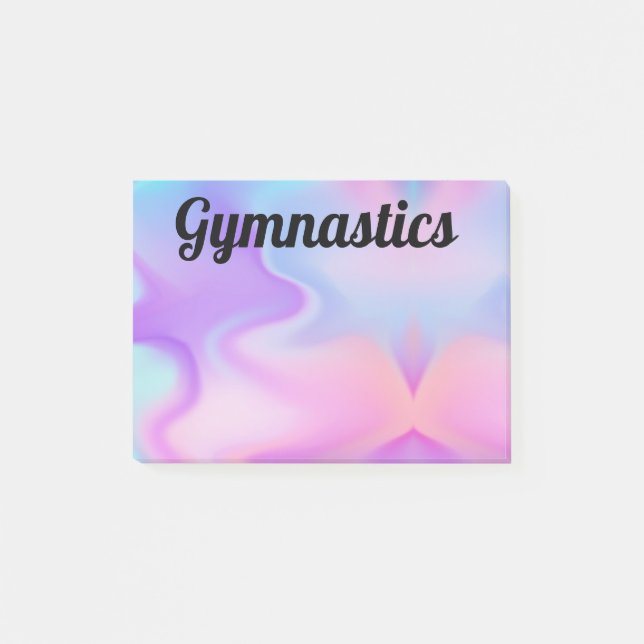 Notas Post-it® Gimnasia Pink/Purple/Blue Post-It Notes 4 x 3 (Anverso)