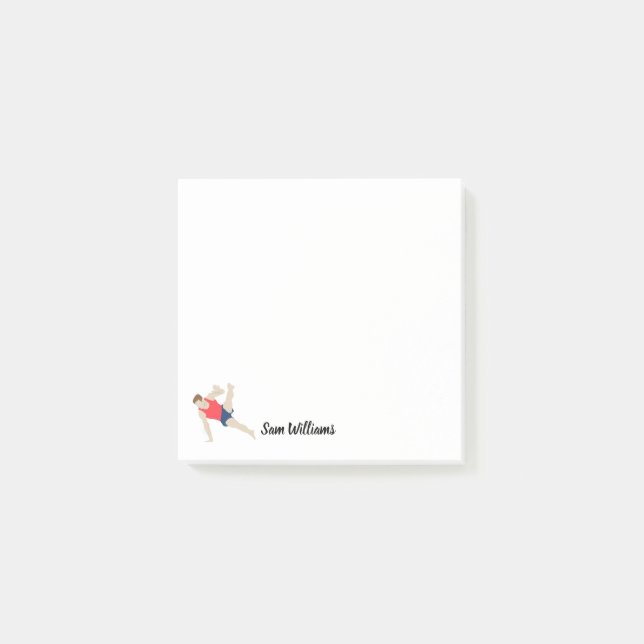 Notas Post-it® Gimnasta masculino (Anverso)