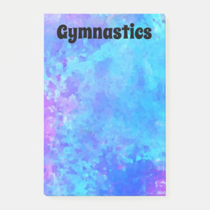 Notas Post-it® GIMNASTICA azul y púrpura
