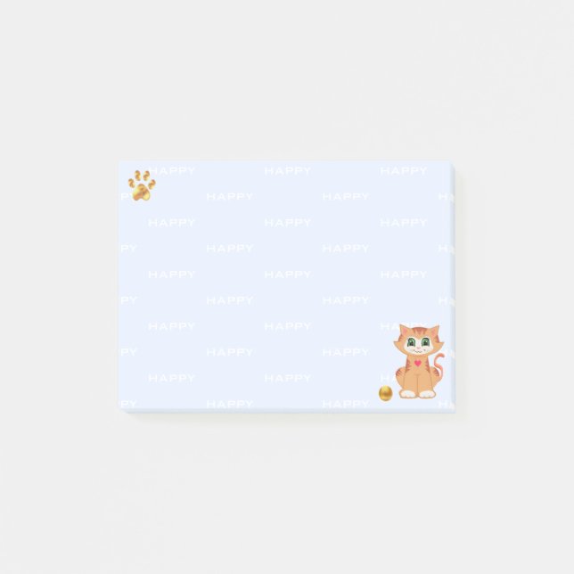 Notas Post-it® Ginger Tabby Kitty Cat Personalizado (Anverso)