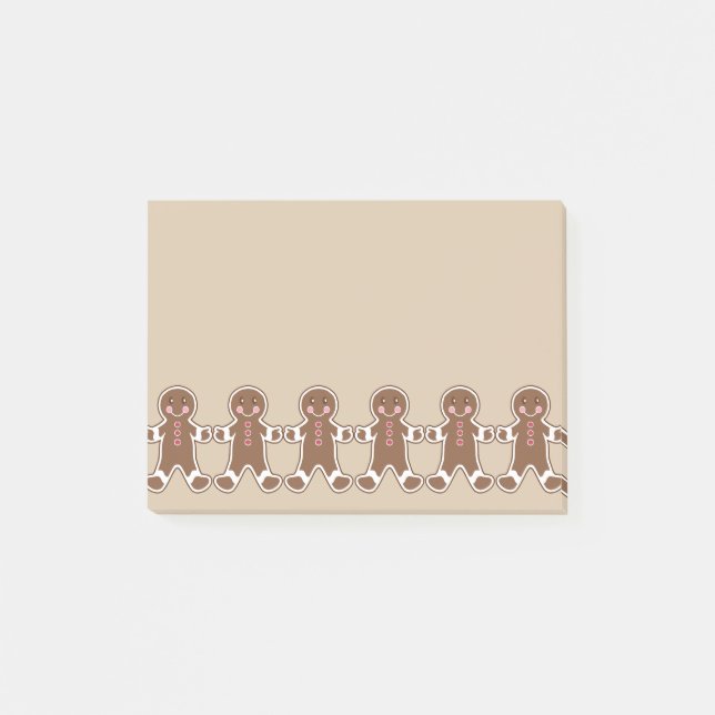 Notas Post-it® Gingerbread Boys Post It Notes (Anverso)