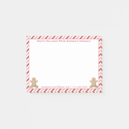 Notas Post-it® Gingerbread Peppermint Felices Fiestas Personaliza