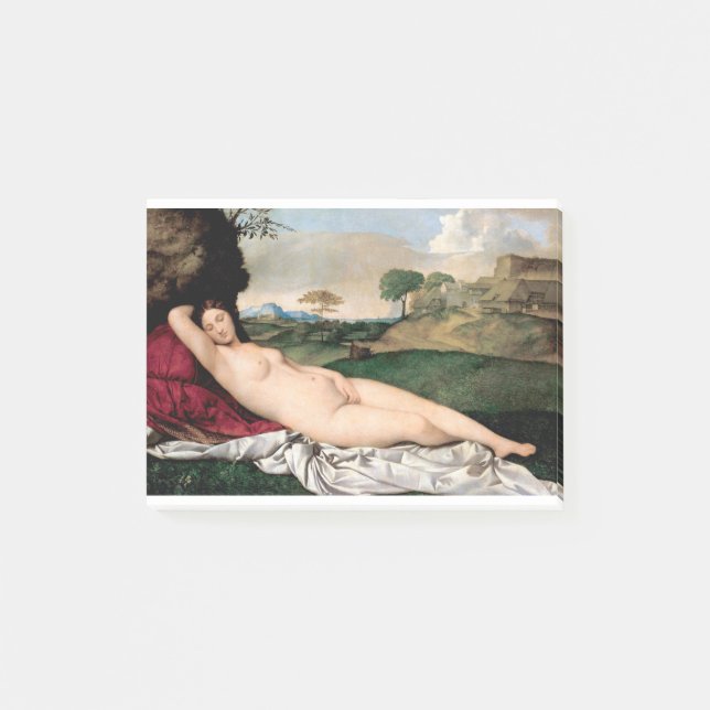 Notas Post-it® Giorgione Sleeping Venus (1508) famous painting (Anverso)