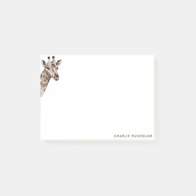 Notas Post-it® Girafa simple y moderna personalizada (Anverso)
