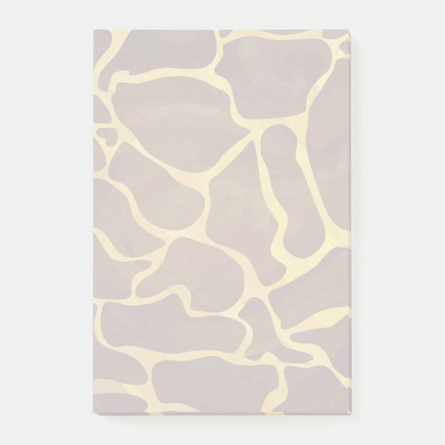 Notas Post-it® Giraffe Brown and Yellow Print (Anverso)