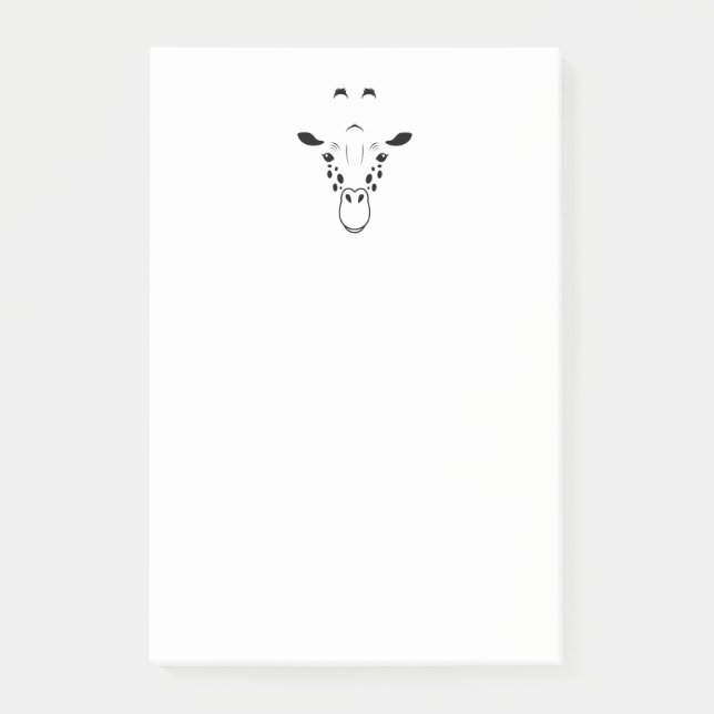Notas Post-it® Giraffe Face Silhouette (Anverso)