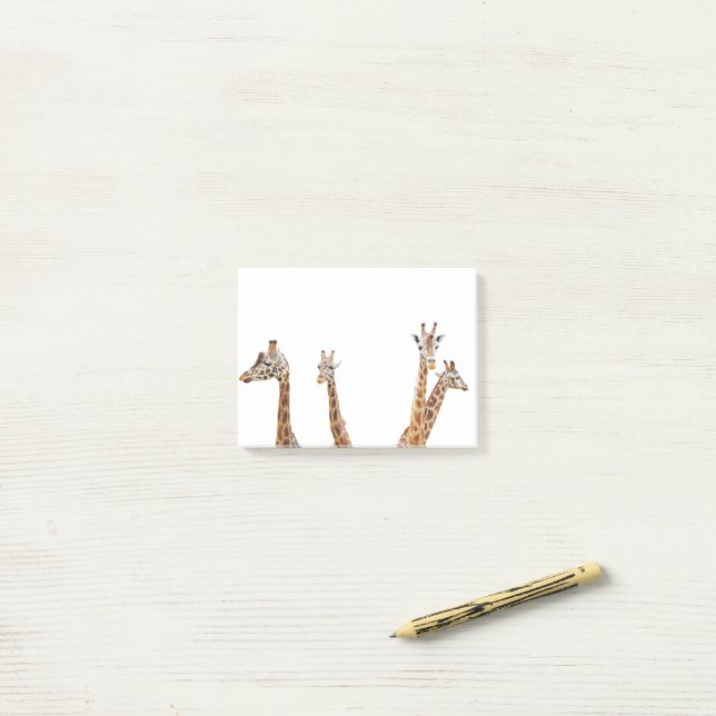 Notas Post-it® Giraffe Fun Photo - Cuatro sesiones de Giraffe (Escritorio)
