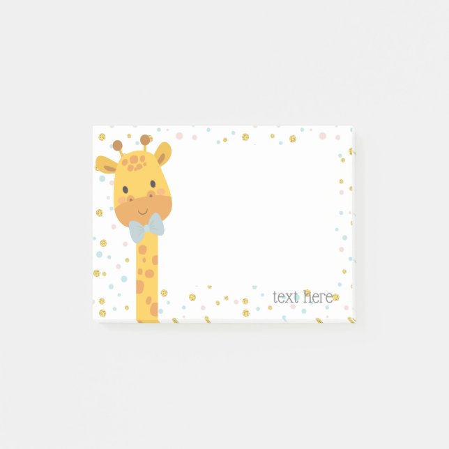 Notas Post-it® Giraffe, ilustracion animal (Anverso)