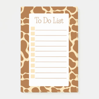 Notas Post-it® Giraffe Imprimir Moderno Minimista Para Hacer List