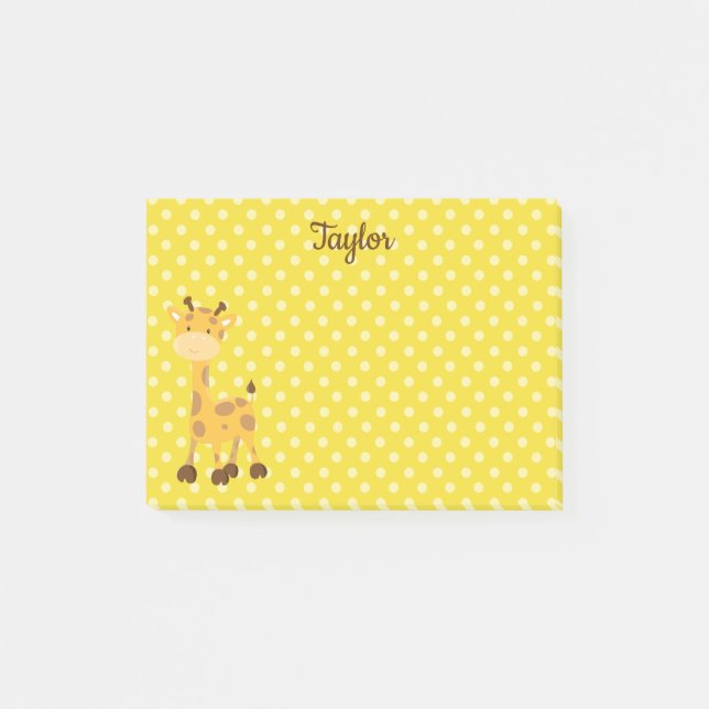Notas Post-it® Giraffe Polka Dot Cuteness (Anverso)