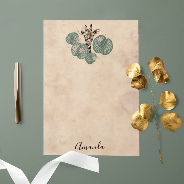 Notas Post-it® Giraffe Safari Animal Botánico (Subido por el creador)