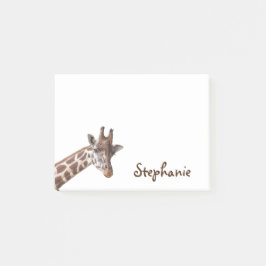 Notas Post-it® Giraffe Safari Animal Girly Nombre Niños