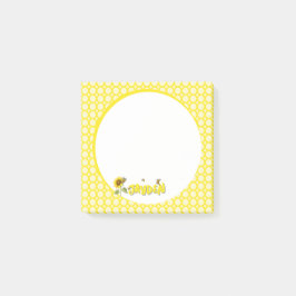 Notas Post-it® Girasol acuarela con mariposas