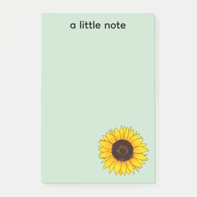 Notas Post-it® Girasol Amarillo Vibrante en Flor (Anverso)