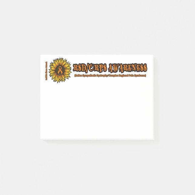 Notas Post-it® Girasol/Awareness...RSD/CRPS (Anverso)